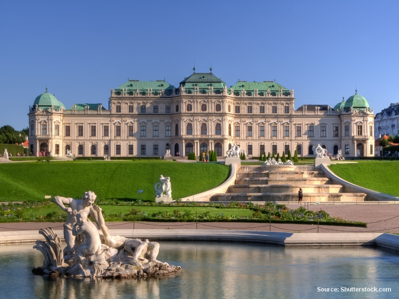 Zámek Schönbrunn ve Vídni (Rakousko)